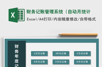 2021年財(cái)務(wù)記賬管理系統(tǒng)（自動(dòng)月統(tǒng)計(jì)