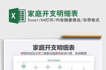 2021年家庭開支明細(xì)表