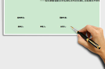 2021年預算表—單個企業通用版