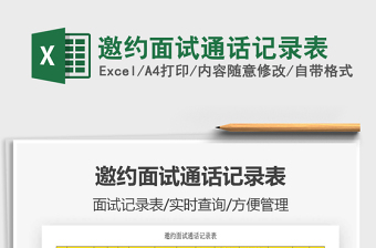 2021年邀約面試通話記錄表
