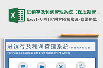 2021年進銷存及利潤管理系統（保質期管理）