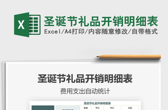 2021年圣誕節(jié)禮品開銷明細(xì)表