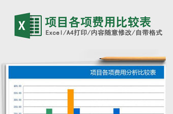 2021年項目各項費用比較表