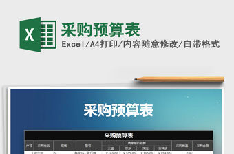 2021年采購預(yù)算表