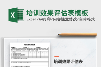 2021年培訓(xùn)效果評(píng)估表模板