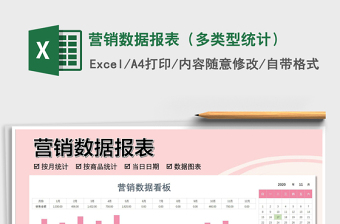 2021年?duì)I銷數(shù)據(jù)報(bào)表（多類型統(tǒng)計(jì)）