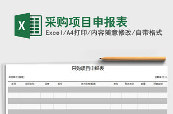 2021年采購項目申報表