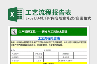 2021年工藝流程報(bào)告表