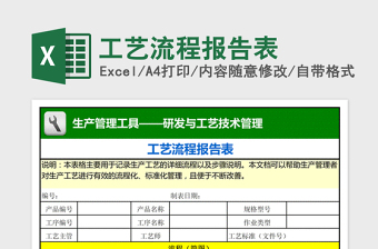 2021年工艺流程报告表