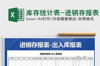 2021年庫存統計表-進銷存報表