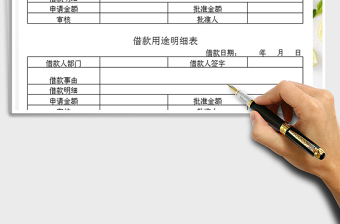 2021年借款申請明細表