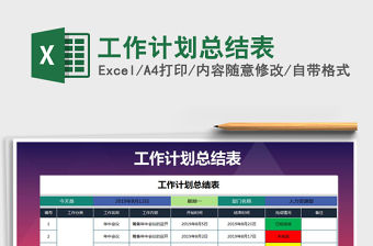 2021年工作計劃總結(jié)表