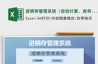 2021年進銷存管理系統(tǒng)（自動計算，庫存預警）
