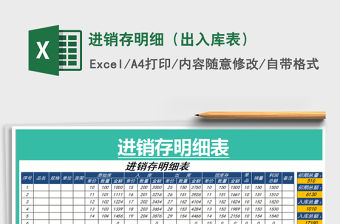 2021年進銷存明細（出入庫表）