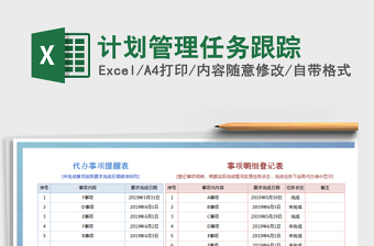 2021年計劃管理任務(wù)跟蹤