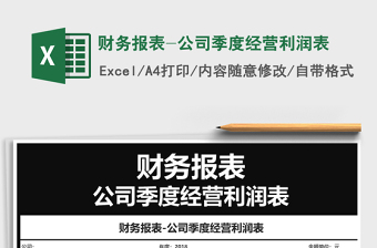 2021年財(cái)務(wù)報(bào)表-公司季度經(jīng)營(yíng)利潤(rùn)表