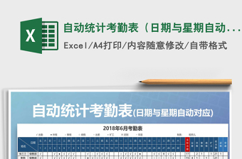 2021年自動(dòng)統(tǒng)計(jì)考勤表（日期與星期自動(dòng)對(duì)應(yīng)）