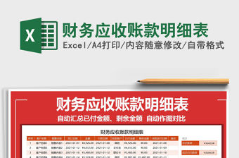 2021年財務應收賬款明細表