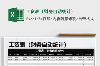 2021年工資表（財務自動統(tǒng)計）免費下載