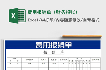 2021年費用報銷單（財務(wù)報賬）