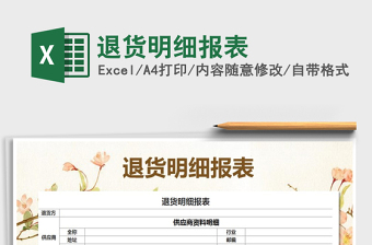 2021年退貨明細(xì)報(bào)表