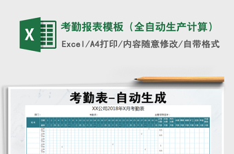 2021年考勤報表模板（全自動生產(chǎn)計算）