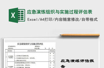 2021年應急演練組織與實施過程評估表
