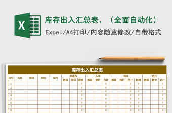 2021年庫存出入?yún)R總表，（全面自動化）