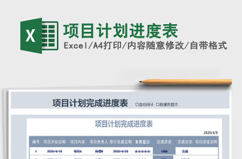 2021年項目計劃進度表