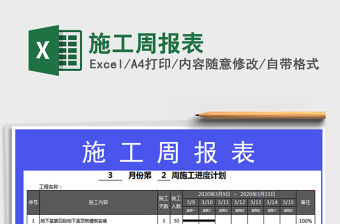 2021年施工周報表
