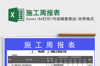 2021年施工周報(bào)表