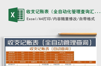 2021年收支記賬表（全自動(dòng)化管理查詢匯總）