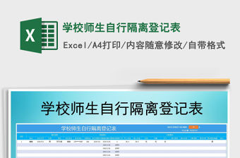 2021年學(xué)校師生自行隔離登記表免費(fèi)下載