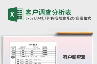 2021年客戶調(diào)查分析表