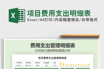 2021年項目費用支出明細表