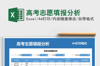 2022志愿填报填报分析表格