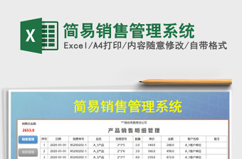 2021年簡易銷售管理系統