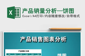 2021年產(chǎn)品銷量分析—餅圖