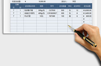 2021年進貨成本明細統計表免費下載