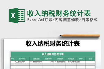 2021年收入納稅財務統(tǒng)計表