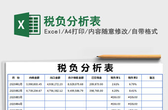 2021年稅負(fù)分析表