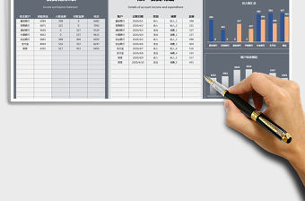 2021年賬戶收支記錄表-圖表匯總