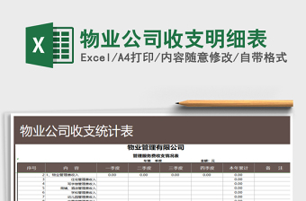 2022建筑公司收支明細表