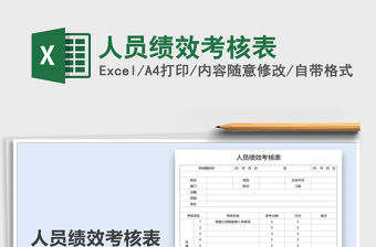 2021年人員績效考核表