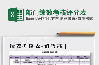 2021年部門績效考核評分表