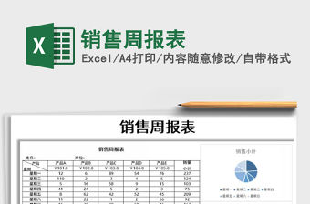 2021年銷售周報表