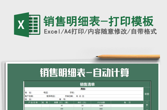 2021年銷售明細表-打印模板