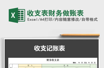 2021年收支表財(cái)務(wù)做賬表