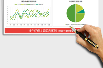 2021年垃圾分类绿色图表组合表格模板