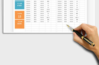 2021年收入支出明細數據統計表